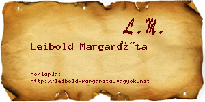 Leibold Margaréta névjegykártya