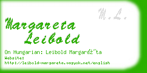 margareta leibold business card